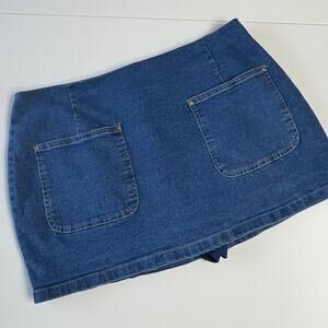 Windsor Pocket the Compliments Denim Skort Size Large